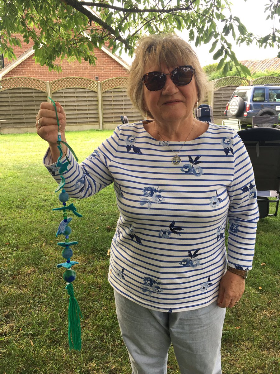 Suffolk_Artlink's tweet photo. Lovely Marion added this gorgeous felty charm to the Bunting Trail. From planets, through continents to her village. #MakeDoAndFriends @coffeecaravan https://t.co/3co3to8e0d