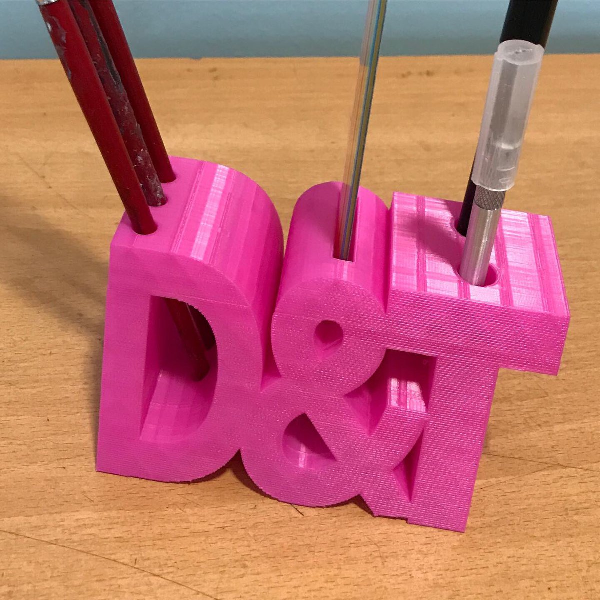 MrDSigner's tweet photo. Teaching myself @tinkercad over the summer holidays in the hope of building up CAD/CAM next year in the department. Already modified this original print. Need to learn some new functions, ideas welcome ! #Autodesk #TinkerCAD #3dprinting #dtchat #dandt https://t.co/Q3H7bArvCa