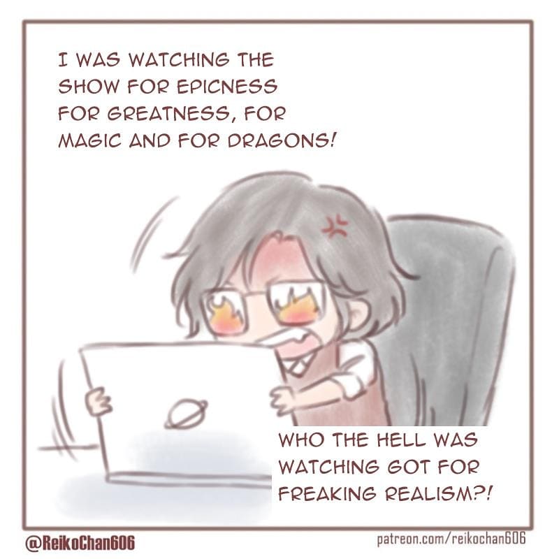 rosi_gribouilli's tweet photo. Who watched Game of Thrones for realism? Please I really need to know 😐
~
Credit:@ReikoChan606
⛔Do not repost without proper credit
~
#gameofthrones #GOT #sliceoflife #comic #basicallymylife #reaction #GOTreactions #gotend #lastepisode #end #ending #wtf #realism https://t.co/q0ZckLfMXu