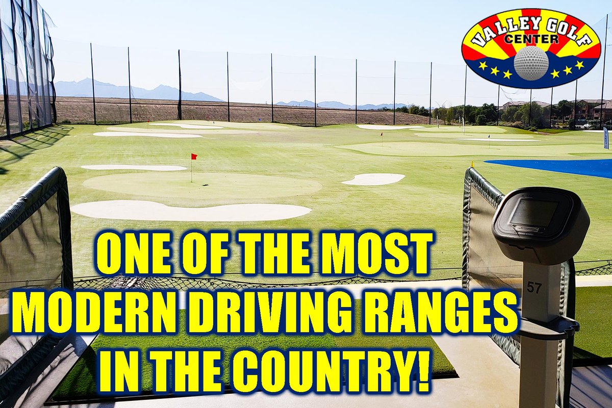 ValleyGolfAZ's tweet photo. You can experience one of the most modern driving ranges in the country! Each of our tee stations has been yardage lasered to each target green so you know how far each target green is from your hitting station! #ValleyGolfCenter #ValleyGolfCenterAZ https://t.co/F7O42BE3Hm
