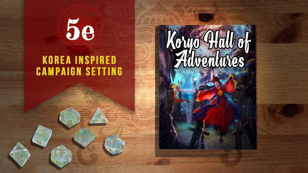 PrintNinja's tweet image. We're so excited to print this new 5e campaign setting from @AurelienLaine and @ScalesRed! The Koryo Hall of Adventures is deeply inspired by the richness of Korean culture and history. There's still time to snag a copy at korearpg.com #korearpg #tabletop #indierpg 🎲