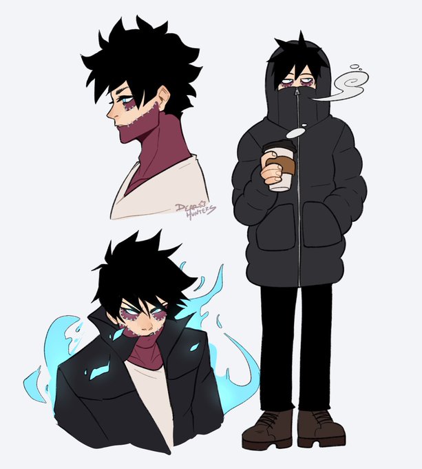 Some more #dabi doodles and a lil #hawks ! I could draw these two all the time tbh #bnha #dabihawks #myheroacademia 
