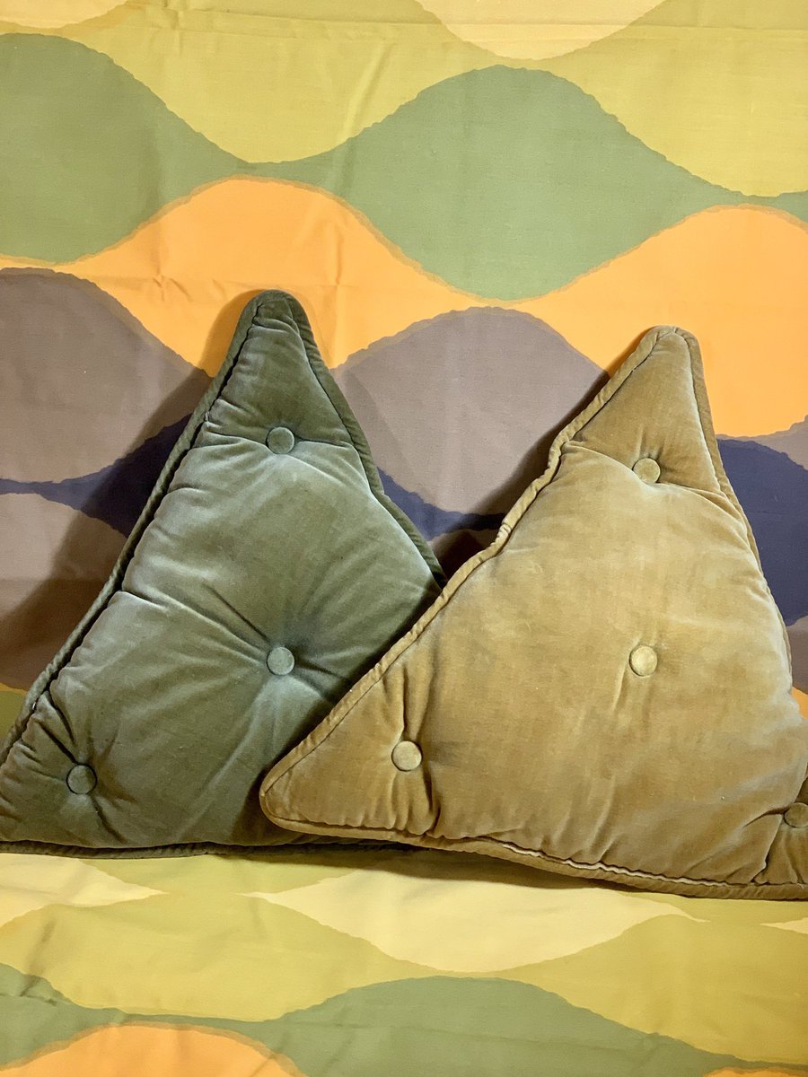 triangle shaped throw pillow