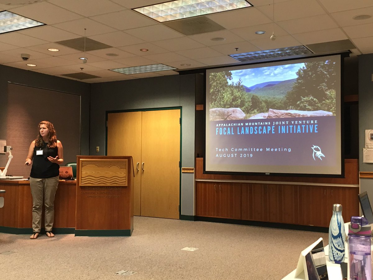 The_Rothman's tweet photo. Getting into Focal Landscape (aka #BirdScapes) coordination and implantation with Amanda Duren of @ABCbirds at our AMJV partners at #JV Tech Meeting #Appalachia #birds #migration #comservation #ornithology https://t.co/G29AyapLaX