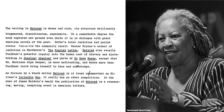 Columbia's tweet photo. Toni Morrison has died at the age of 88. In celebration of her life and work, read the report @PulitzerPrizes jurors wrote while evaluating her 1988 Prize-winning novel, "Beloved"—made public for the first time. #ToniMorrison https://t.co/l8n1kCrGXm https://t.co/lZZCuW1yzg