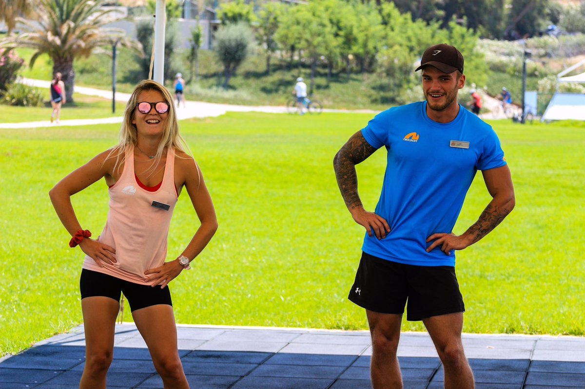 Welcoming our fantastic new Fitness Instructor, Joe, to the Portomyrina Palace team!! 
Lily showing him the moves 💃 #OneTeamOneDream #SweatyBetty #TeamFitness #NeilsonHolidays #ZumbaZumba <a href="/CEPhotoUK/">CE PHOTO</a> <a href="/NeilsonLemnos/">Neilson Portomyrina Palace Beachclub</a> <a href="/neilsonholidays/">Neilson Active Holidays</a>