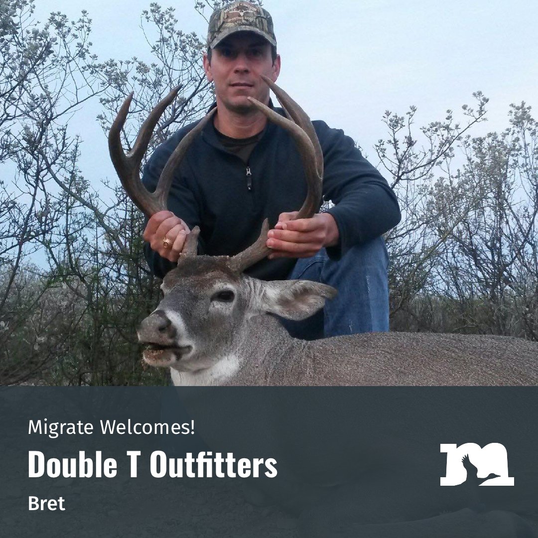migrateHQ's tweet photo. Welcome Double T Outfitters!
https://t.co/EOZTX7XR7h

8 to 9 point bucks, bobcats, javelina, bass fishing. and 4 days 3 nights lodging located in Southwest Texas. Doesn't get much better than this! Book Today. #jointhemigration #first100 https://t.co/EhJxN9WC2Y