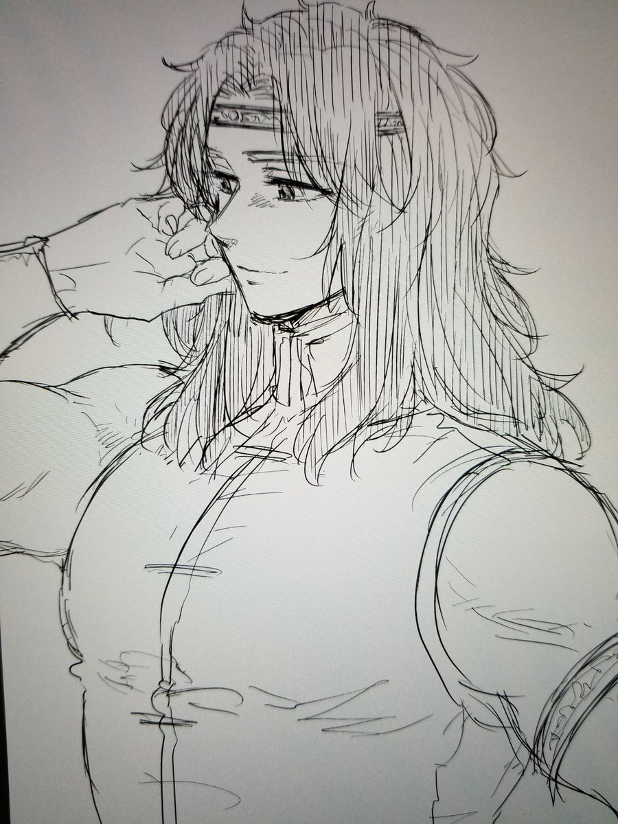 全然絵が描けないので久々に北斗のトキ…!トキは幼少から青年までずっと性癖…黒髪時代の稽古着特に好き… 