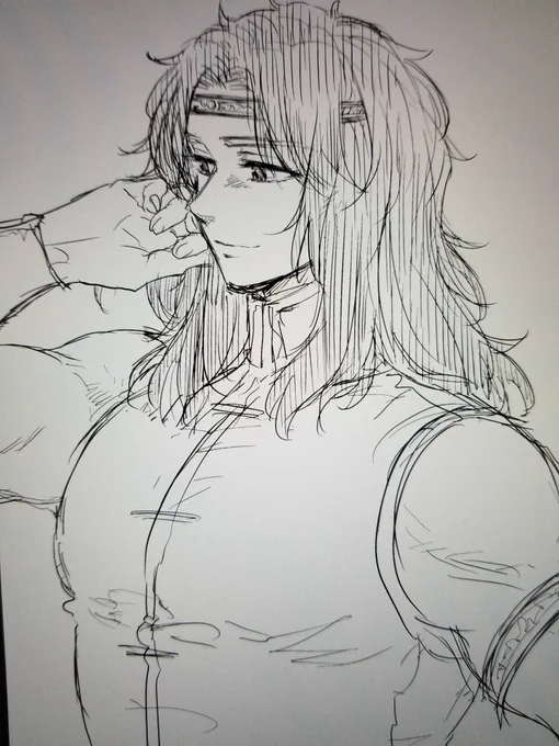 全然絵が描けないので久々に北斗のトキ…!トキは幼少から青年までずっと性癖…黒髪時代の稽古着特に好き… 