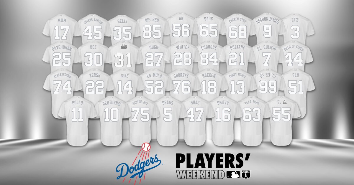 dodgers players weekend