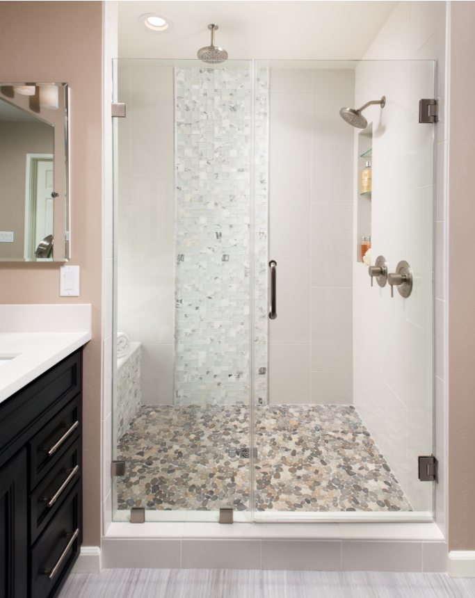 Combining a rainfall showerhead AND a traditional showerhead guarantees a spa-like experience with every shower. 💆‍♂️🚿

#RemodelWorks #SanDiegoRealEstate #LoveWhereYouLive #InteriorDesign #HomeImprovement #BathroomInspo #ShowerInspo #SDRealEstate #DesignBuild #RainShower