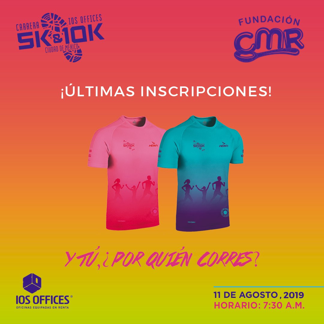 ¡ÚLTIMAS INSCRIPCIONES! Corre por los niños de México este domingo en la 6ta edición de la Carrera IOS OFFICES 5K &amp; 10K. 🏃🏻‍♀️🏃🏻‍♂️🥇¡Habrá más de $250,000 pesos en premios! 
Inscríbete en carreraios.com #carreraios #porlosniñosdeméxico #runnerslovers #5k #10k #runners