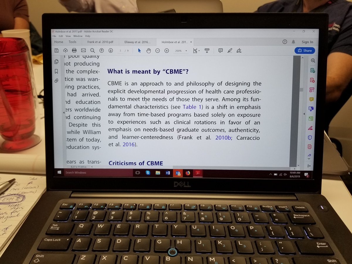 StefSebok's tweet photo. What is meant by "CBME"? We @ac_rider @wdixon1487 @holly_cw @MikeGisondi @Kanapicki @PMHarter @StanfordEMED are tackling this question! https://t.co/uJLsW1Usur