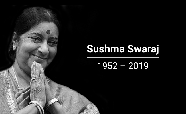 ndtv on twitter sushma swaraj former foreign minister and one of bjp s tallest leaders dies at 67 news agency ani special coverage on https t co fbzw6mr9q5 and ndtv 24x7 https t co qyxnhfumed ndtv on twitter sushma swaraj former