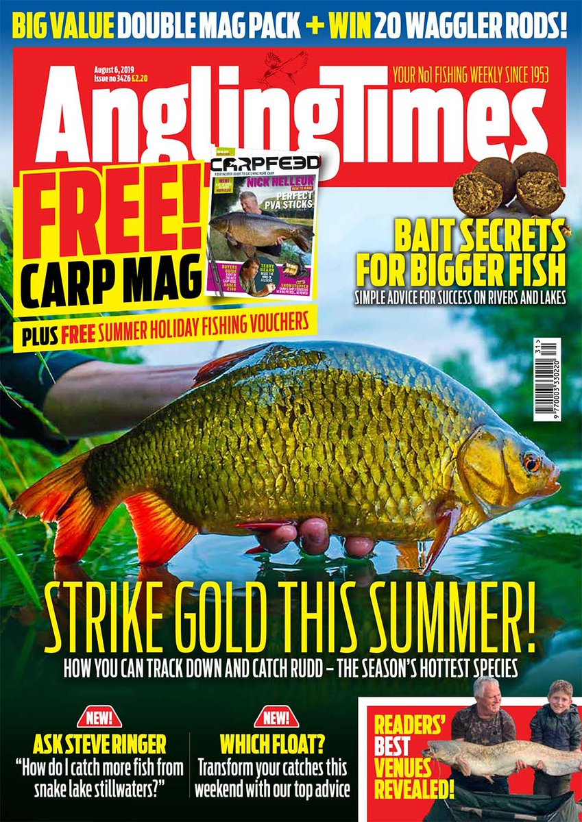 angling_times's tweet photo. 💥 💥 NEW ISSUE DAY 💥 💥 

• BIG VALUE DOUBLE MAG PACK
• FREE Carpfeed Magazine 
• Big One Show announces big name brands
• Britain’s best silver venue revealed
• Potential record shaking zander
• Fishing All Stars is back 
• Haunting of Redmire Pool book extract https://t.co/M95uR4J4ww