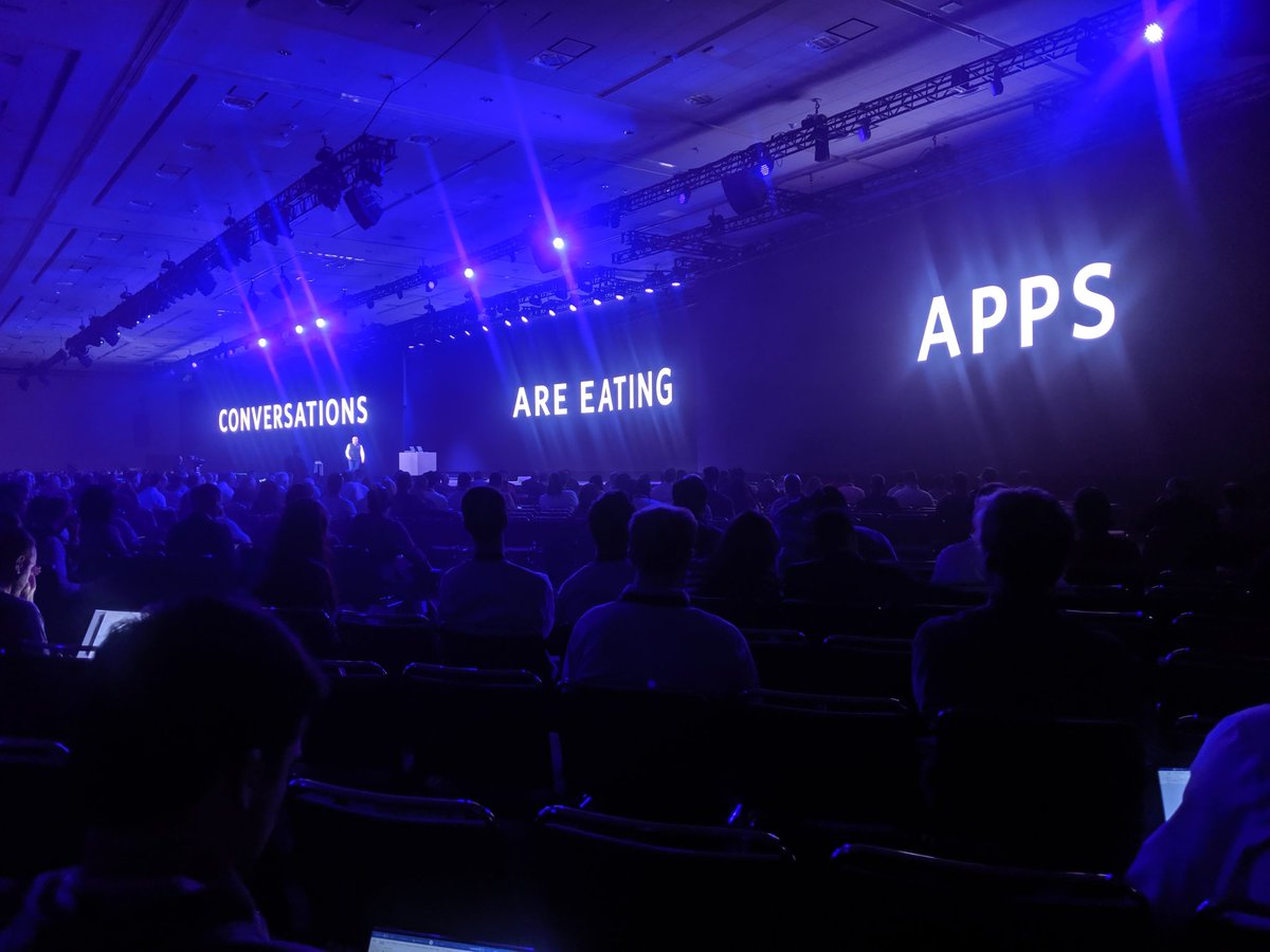 You don't need an app for that! Two-way conversations via SMS are the future. Nonprofits, think about how this could transform how you support people! <a href="/twilio/">twilio</a> #signalconf