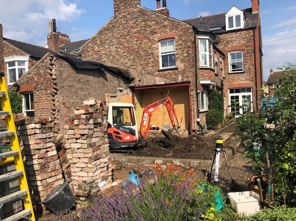 Vinehouseconst's tweet photo. Foundations in at recently started project in Stockton Lane, York. https://t.co/pWl7ULeW7J