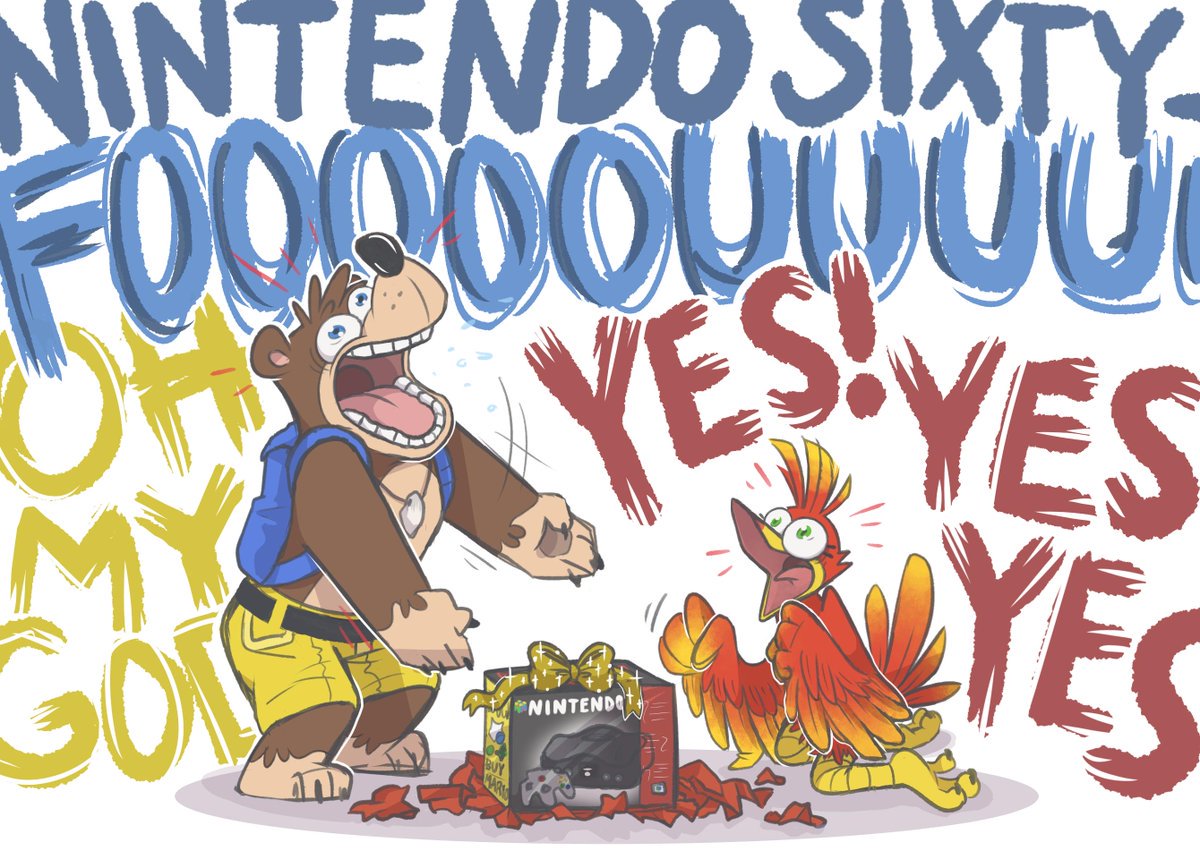 BearOfRare's tweet image. "NINTENDO SIXTY FOOOOOOOOOOOOOUUUUUUUUUURR!!!

OH
MY
GOOOOOOOOOOOOOOD!!!!"