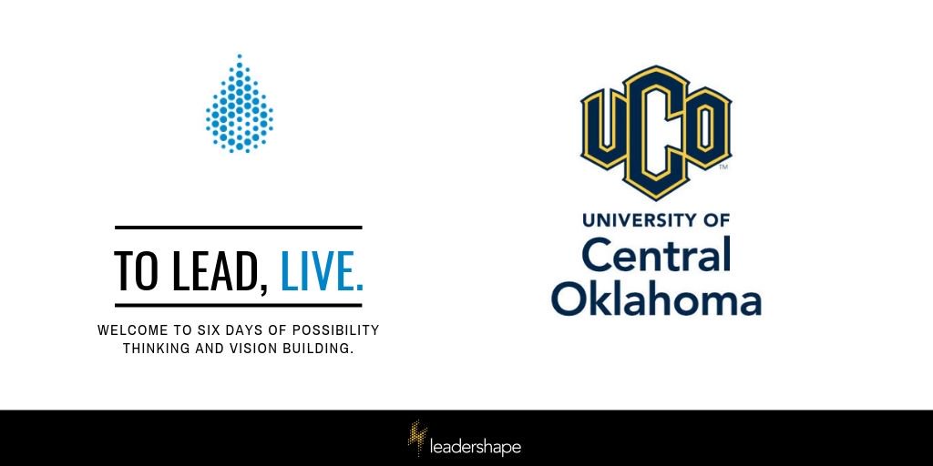 LeaderShape's tweet photo. Sending best wishes to @UCOLeaderShape @UCOBronchos as they get into Day 2 of the institute! #toleadlive https://t.co/nhQIpZTlZG