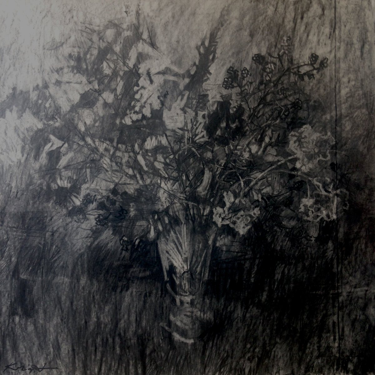 aknightstudio's tweet photo. First drawing of the holidays. Wildflowers and windfall... Buddlea, blackberries, Yarrow. https://t.co/uzrHq5yy77