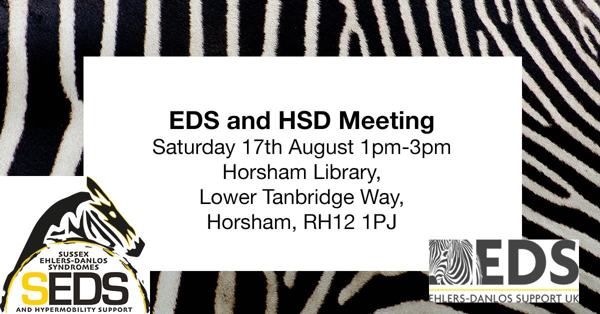 SEDSConnective's tweet image. 11 days until our next event in #Horsham. Are you joining us?
#WestSussex #HorshamLibrary #EDS #hypermobilityspectrumdisorders #Community #Sussex #EhlersDanlos #hypermobility