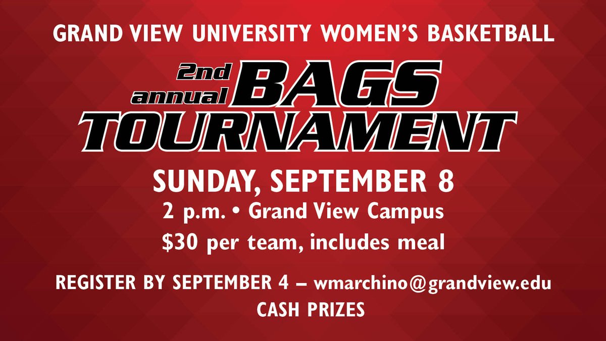 gv_wbb's tweet photo. Our 2nd Annual Bags Tournament is quickly approaching... Last year's event had 72 teams! Great family fall activity!! Details on how to sign up👇 https://t.co/f872Z74Vld