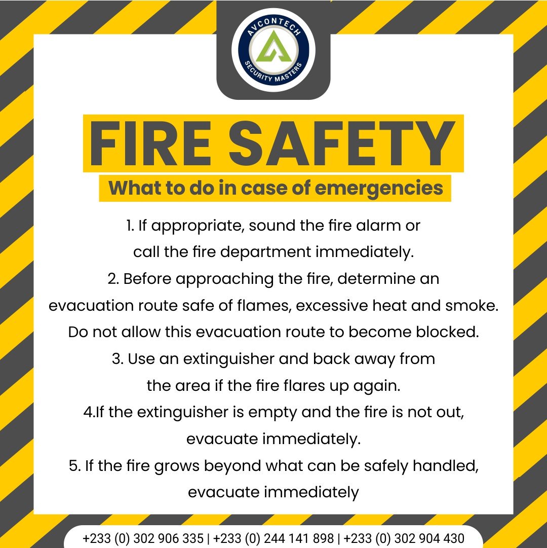 avcontechgh's tweet photo. What to do in case of a fire. And how to use a fire extinguisher.
#Avcontech https://t.co/snCxNjAj2r