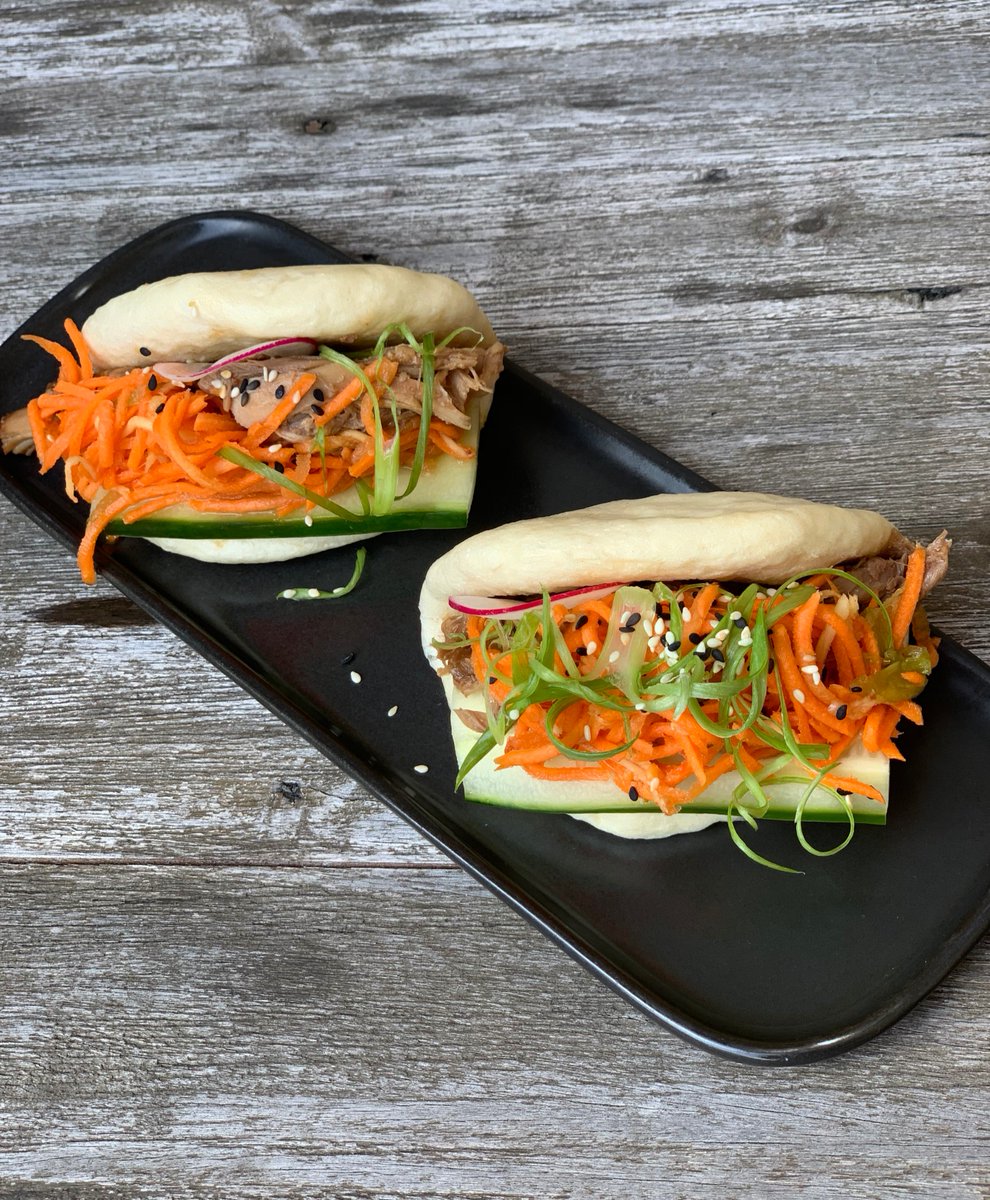 koan_cary's tweet photo. Tag the person you'd love to share this small plate with! Steamed Buns | braised duck, hoisin, pickles, scallions, & sesame.
#koancary #popupmenu #socaraleigh https://t.co/1rJE3RtEi1