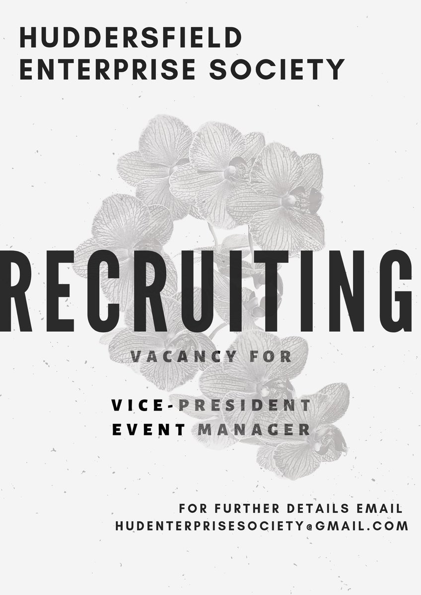 HudEntSociety's tweet photo. The roles will be suitable for someone who want to start a business in the future or interested in business. https://t.co/0XqKxmzvdT