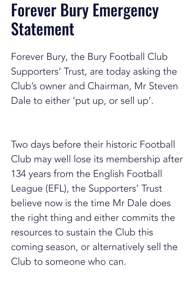 OutBury's tweet image. Less than 48 hours until @buryfcofficial face removal from the EFL. Every Retweet appreciated