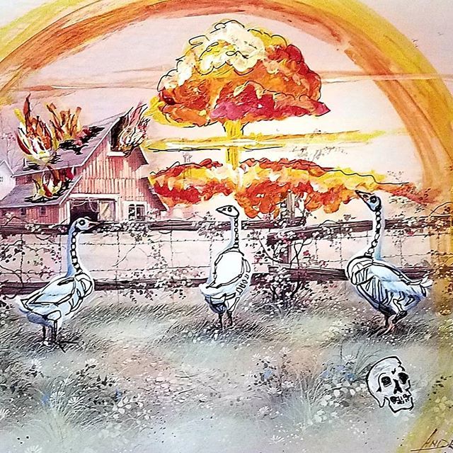 NellsKingdom's tweet photo. #alteredthriftstoreart #nuclear #geese https://t.co/UiqvL7W44l https://t.co/whqF0vkcpC