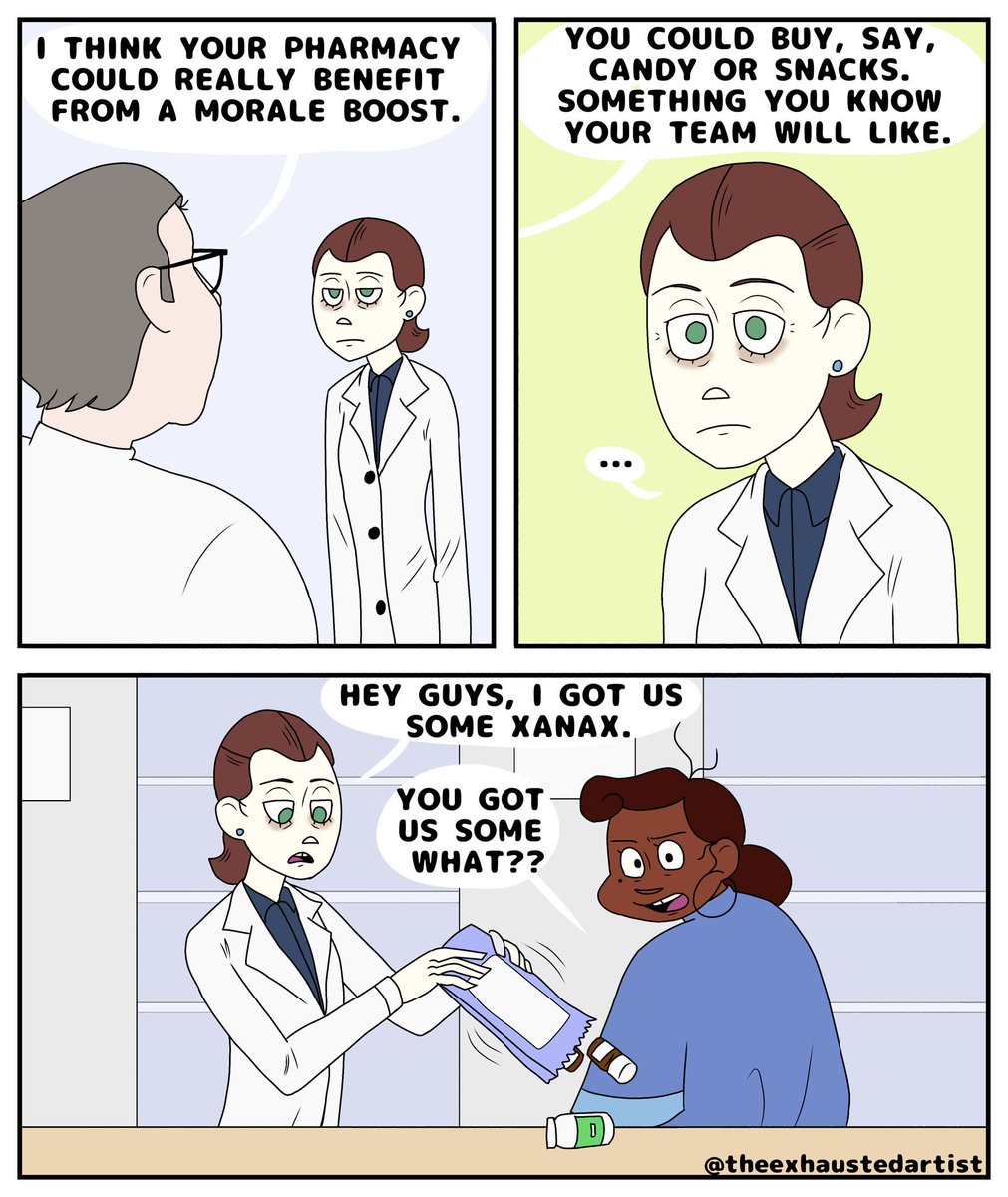 Leotoad_Art's tweet photo. Hi! I don't know much about Twitter but I'm gonna try anyway!
💊💊💊
#pharmacy #pharmacomics #pharmacytech #pharmacist #pharmacylife #comicstrip #comicbites #comicpage #webseries #webtoon #webcomic #comicpanel #cartoon #comiccharacter https://t.co/761XsYgwC2