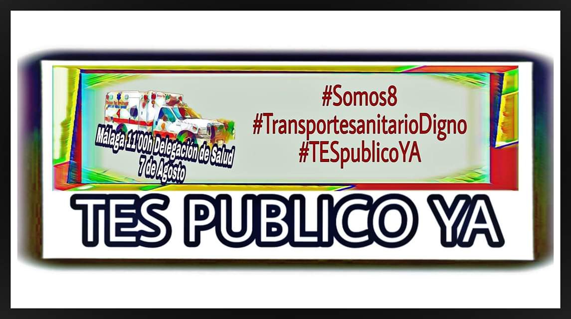 TES_enfurecido's tweet photo. #YoSiVoy mañana a las 11:00 a calle Córdoba en Malaga... Por un #TransporteSanitarioDigno para todos.

Los 8 de #Carmona si vamos... 

#TES #TESPublico #TESPublicoYa https://t.co/7mN8RWaaou