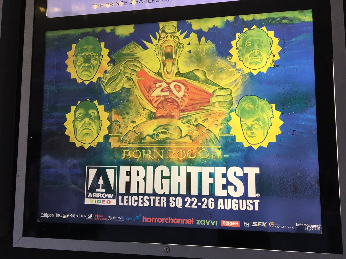 It’s the first physical sighting of #ArrowFrightFest on #LeicesterSq - our first poster is outside @ThePCCLondon. Not long to wait now!
