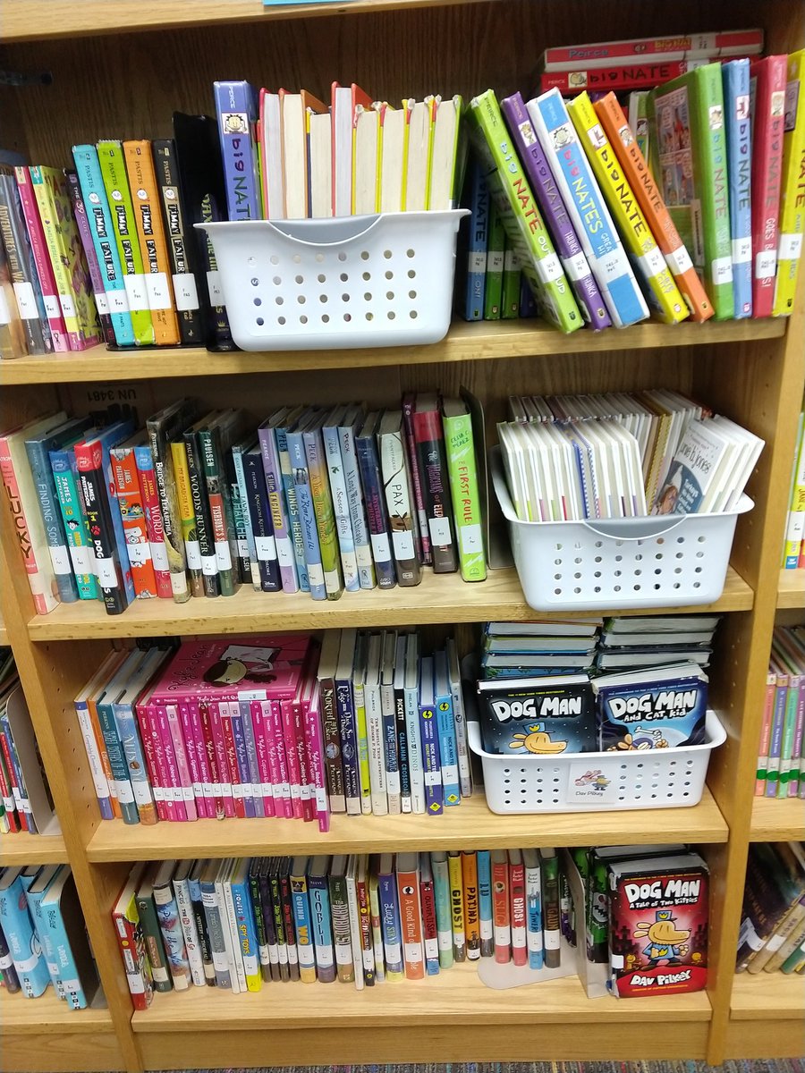 Library_LauraC's tweet image. Our shelves are overflowing with books, ready for reading. This is the last day I&apos;ll have this problem as checkout begins today! #mnpslibhack #shelfie