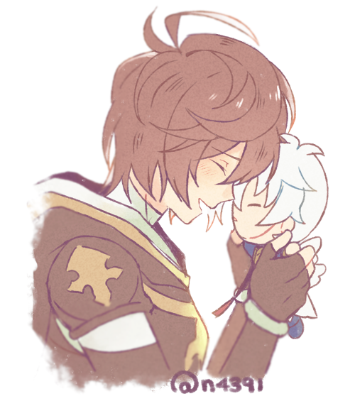 AU where Lucifer's core is saved and put into the little nui. 
He'd act like Sandalphon's mentor while they try to find a way to restore his original body. 