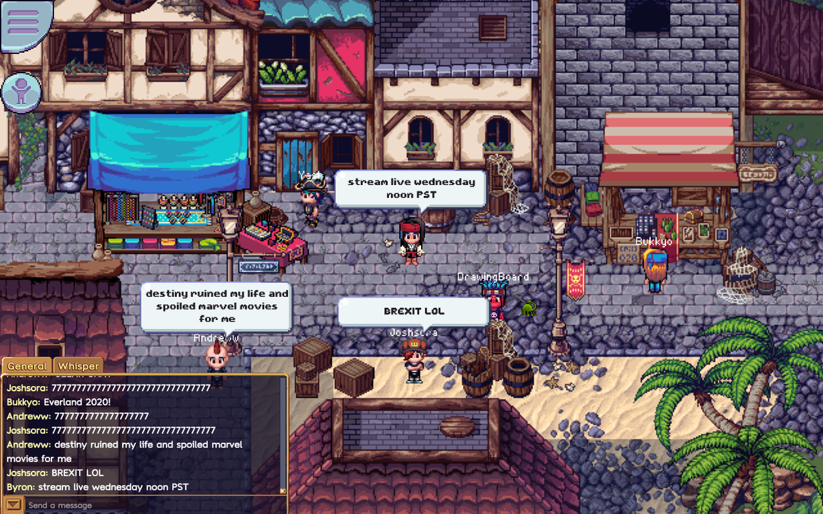 showing my game Everland tomorrow on stream at noon PST