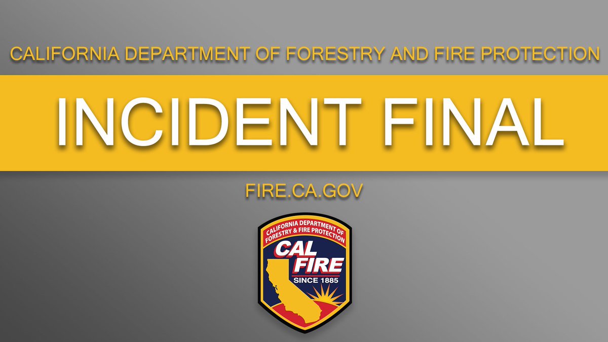 CALFIRESHU's tweet photo. #GilbertFire [final] off Highway 44 and Gilbert Drive, Palo Cedro, East of Redding in (Shasta County) is now 100% contained at 30 acres. https://t.co/2SdRurTcXu