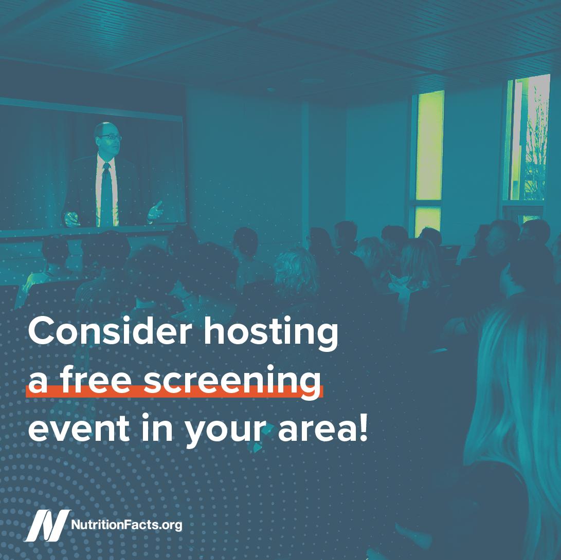 Over 15 successful How Not to Die Screening events have taken place around the world since launching in April. These events have brought communities together &amp; have allowed this info to reach wider audiences. Consider hosting a free event in your area: nutritionfacts.org/volunteer/scre…