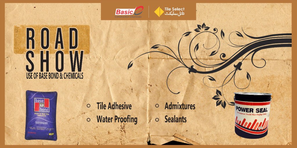 Road Show on the use of base bond and chemicals scheduled for Building Contractors on August, 07, 2019
For further information & invitation passes contact our marketing department : 041-8502025

#basebond #tilegrout #tilebond #bond #tiles #flooring