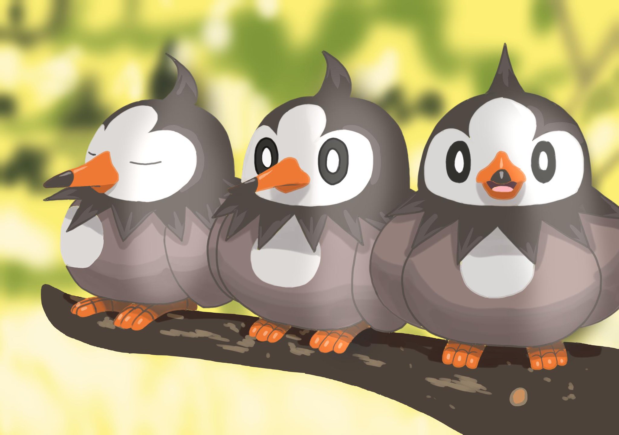 もやもん お絵描き ムックルかわいい Pokemon ムックル Starly