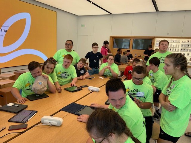 InReturnStrat's tweet image. Very fun Today at Apple event on Country Club Plaza Apple Store with KC Down Syndrome Guild. #lifeinclusion