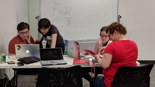 shescoding's tweet photo. Are you working on a project? Alone or in a team? #ShesCoding has a breakout room reserved at the Community Programming Night with @codefellows on Tuesdays where devs of all experience levels can code together and network. https://t.co/hy3i4OcePA https://t.co/hKxyJQPZje