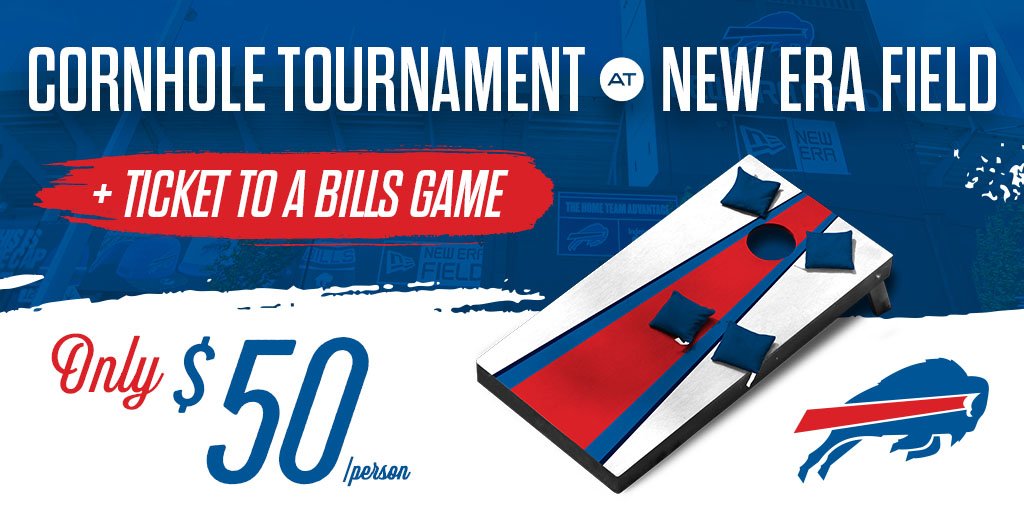 BuffaloBills's tweet photo. Play cornhole at @NewEraField!

Sign your team up today: https://t.co/ohC1YcMRbg https://t.co/YDkC5F3BPd