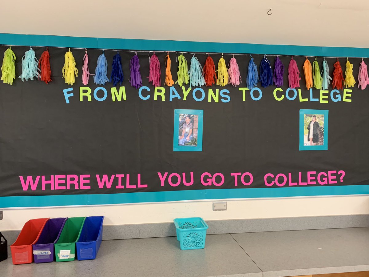Mrs_Ledford11's tweet photo. I was iffy about putting up the pictures of myself but I wanted to show my students that if I can do it, they can do it too! Iโm adding the college logos as we talk about them throughout the year. #TISDProud #elementarypicture #graduationpicture https://t.co/c9OKgBuBA8