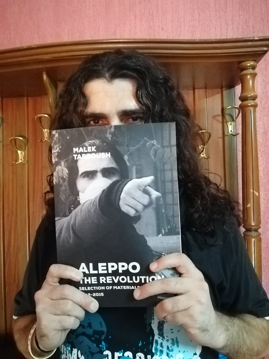 SyrianDeveloper's tweet photo. Finally I got a copy of Aleppo The Revolution
thankx 4 @SamanthaKarlin1 Anton &amp; Bartek
It's only a selection of materials Bartek from Poland printed it
If u r in Europe &amp; want to have a copy we can send u
We still looking for publishers to adopt it but no luck yet.
If u knw 1 pls https://t.co/HZEr2csCTH