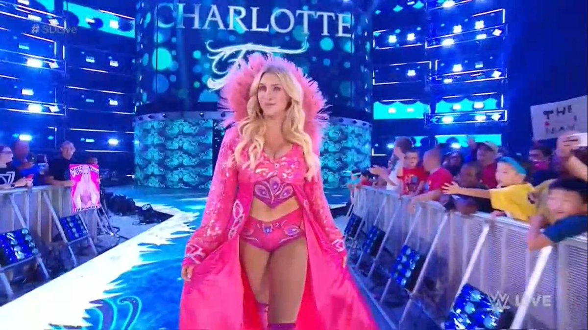CFlairdotcom's tweet photo. We kickoff #SDive with the Queen herself @MsCharlotteWWE https://t.co/xnMsiD2pOV