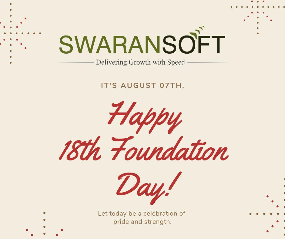 yogeshhuja's tweet photo. On the 18th Foundation Day of Swaran Soft, we extend a special thanks to our clients who have been trusting us for years &amp; kudos to every performer who was, is &amp; will be part of this family. 

#18Years #FoundationDay #TeamWork #HealthyWe #ThanksGiving #SwaranSoft #Founders https://t.co/71nHKET2vQ