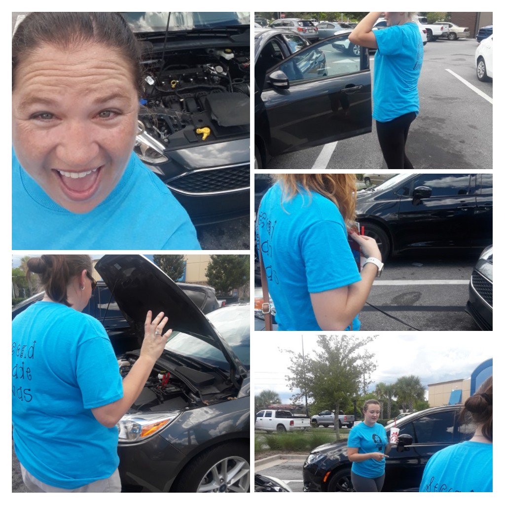 hancock1217's tweet photo. Well, I had my first adventure with my new team! Being stranded and the Heat! The amazing team leader to the rescue! Totally ready to rock this year https://t.co/H6Fs8nThZP