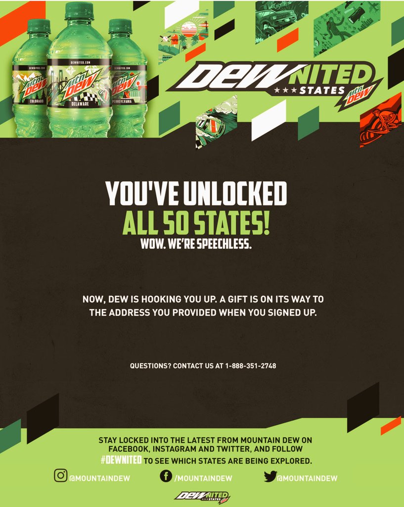 Now I have to just wait for my $100.00 Thank you @MountainDew it was a fun adventure for my kids and I!! #DEWnited #mountainDew #USA